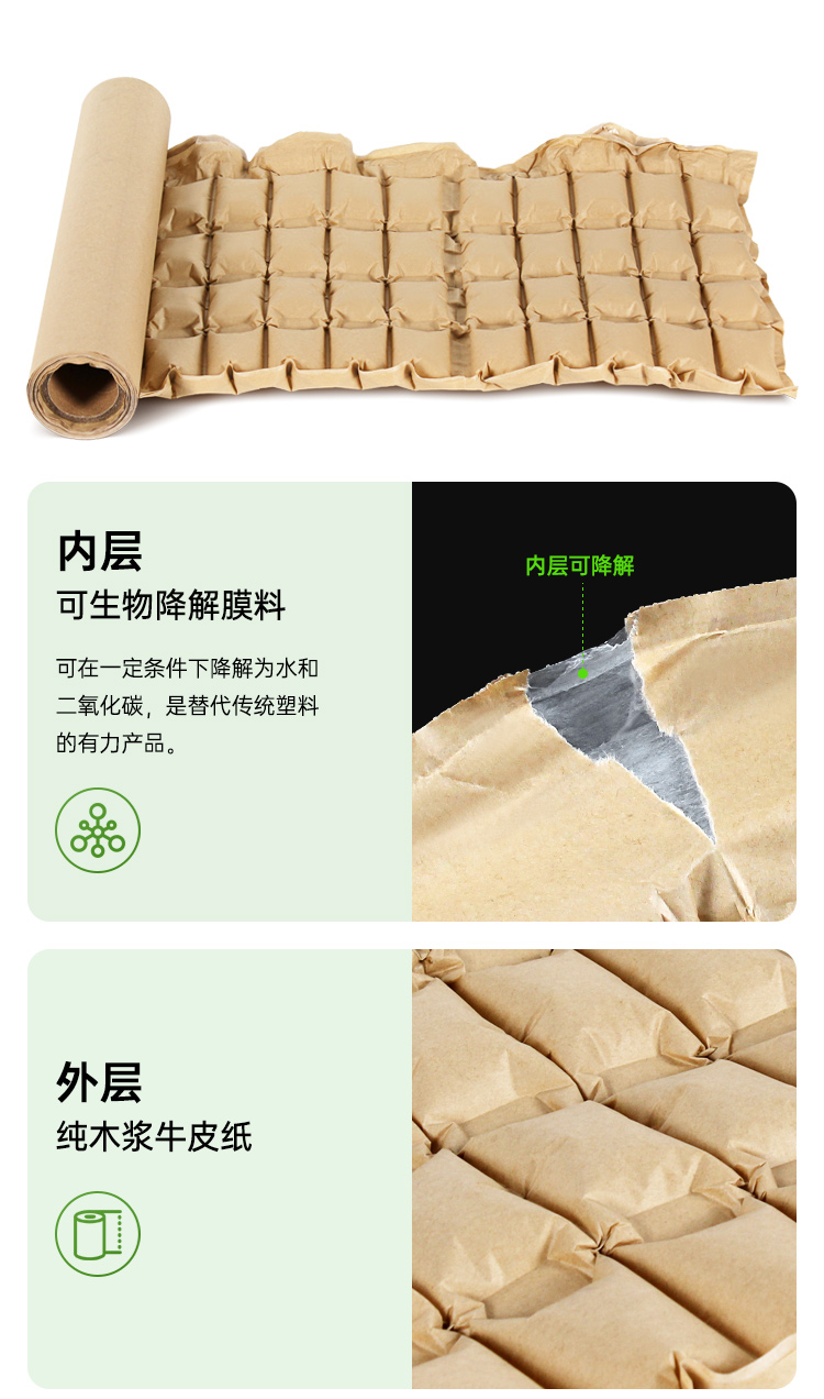 可生物降解膜 牛皮紙緩沖四聯(lián)排