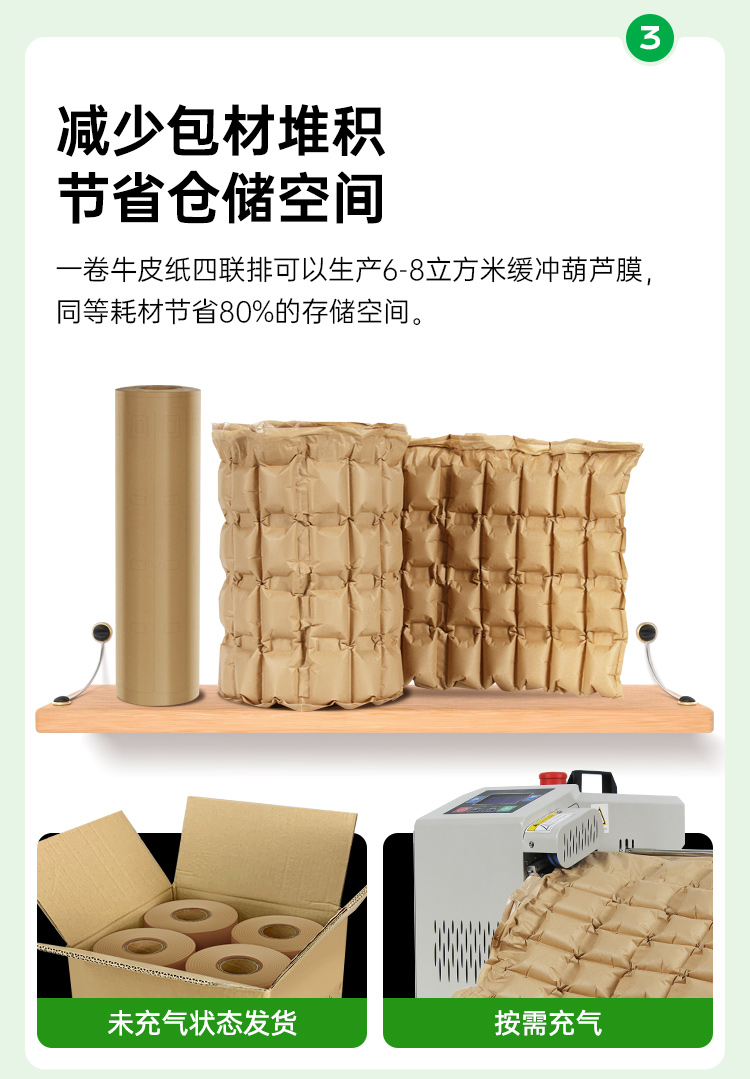 可生物降解膜 牛皮紙緩沖四聯(lián)排