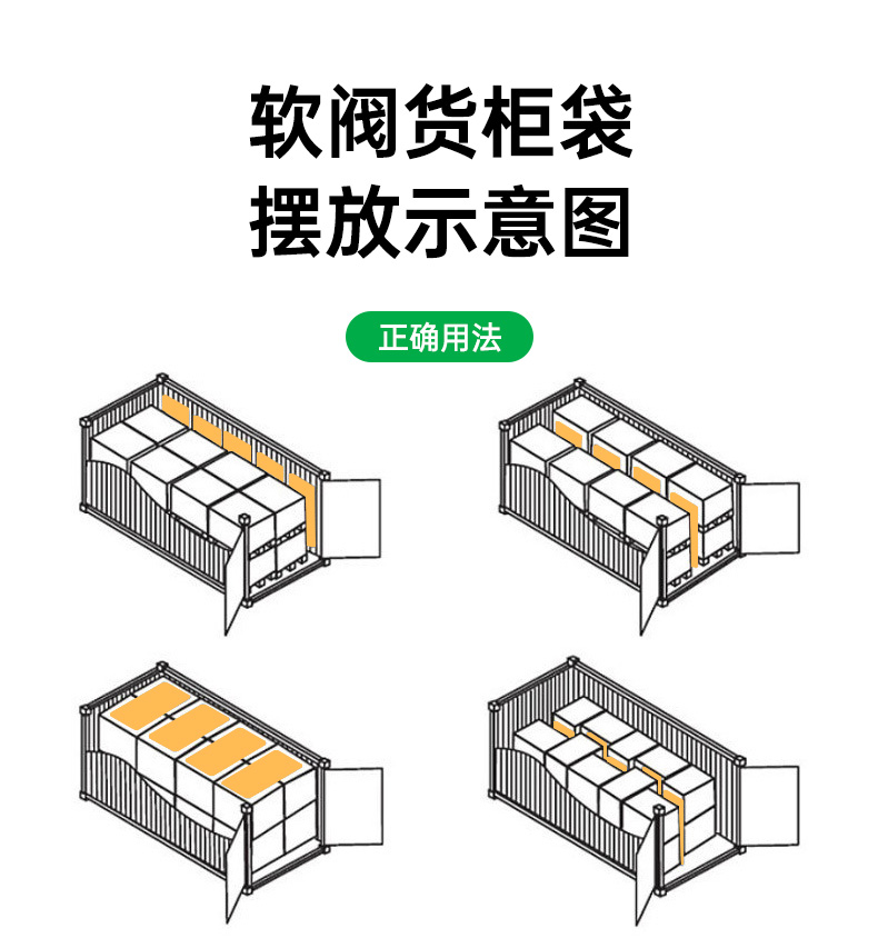 雙層PE貨柜填充袋集裝箱充氣袋