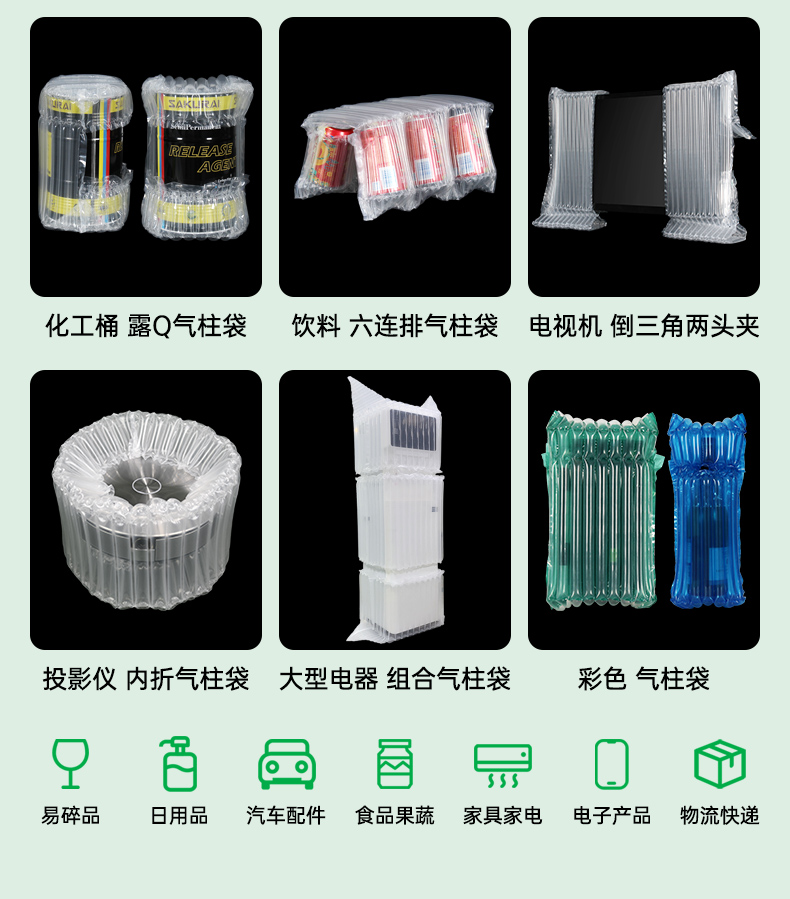 氣柱袋緩沖充氣包裝全行業(yè)解決方案